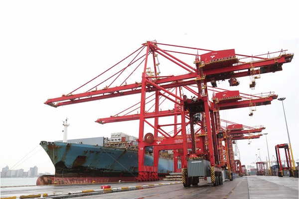 Containers being loaded onto a ship at the Port of Durban