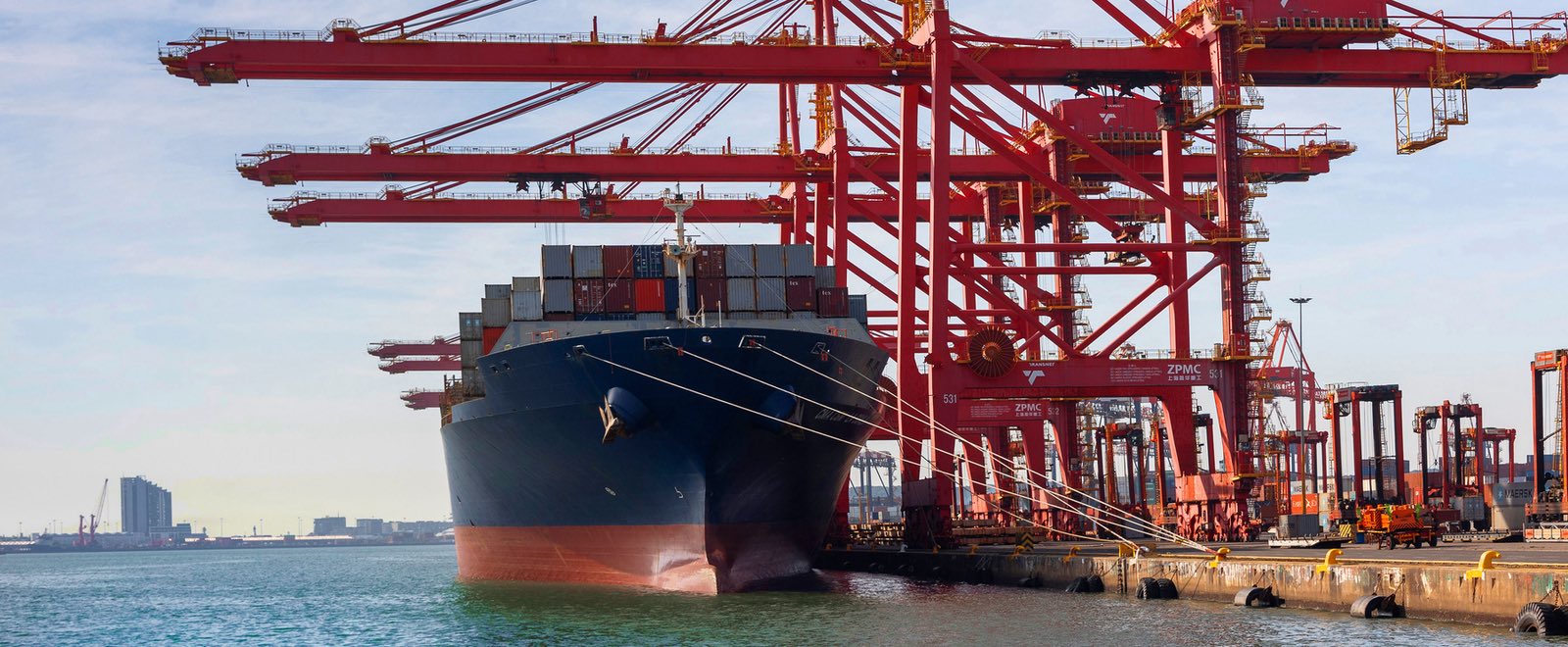 Transnet cranes unloading cargo from a ship