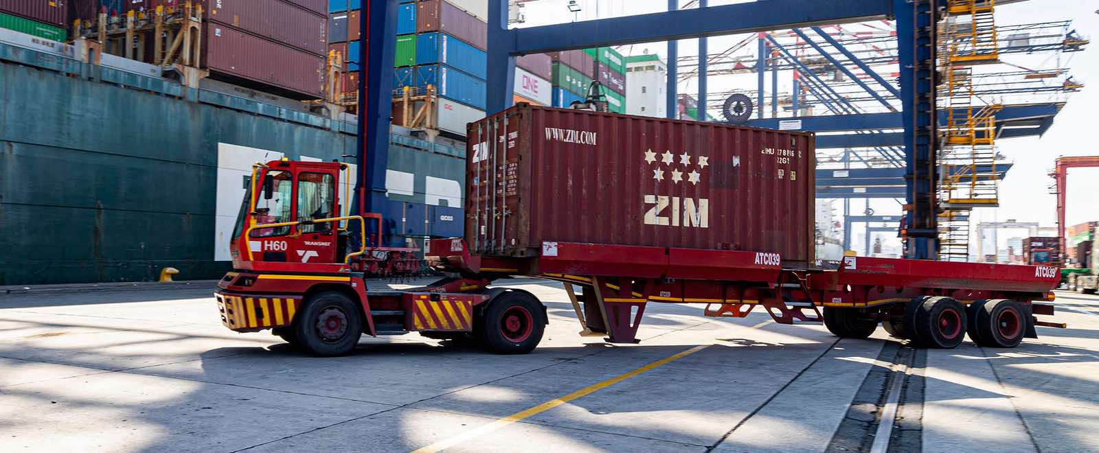 Transnet cranes unloading cargo from a ship